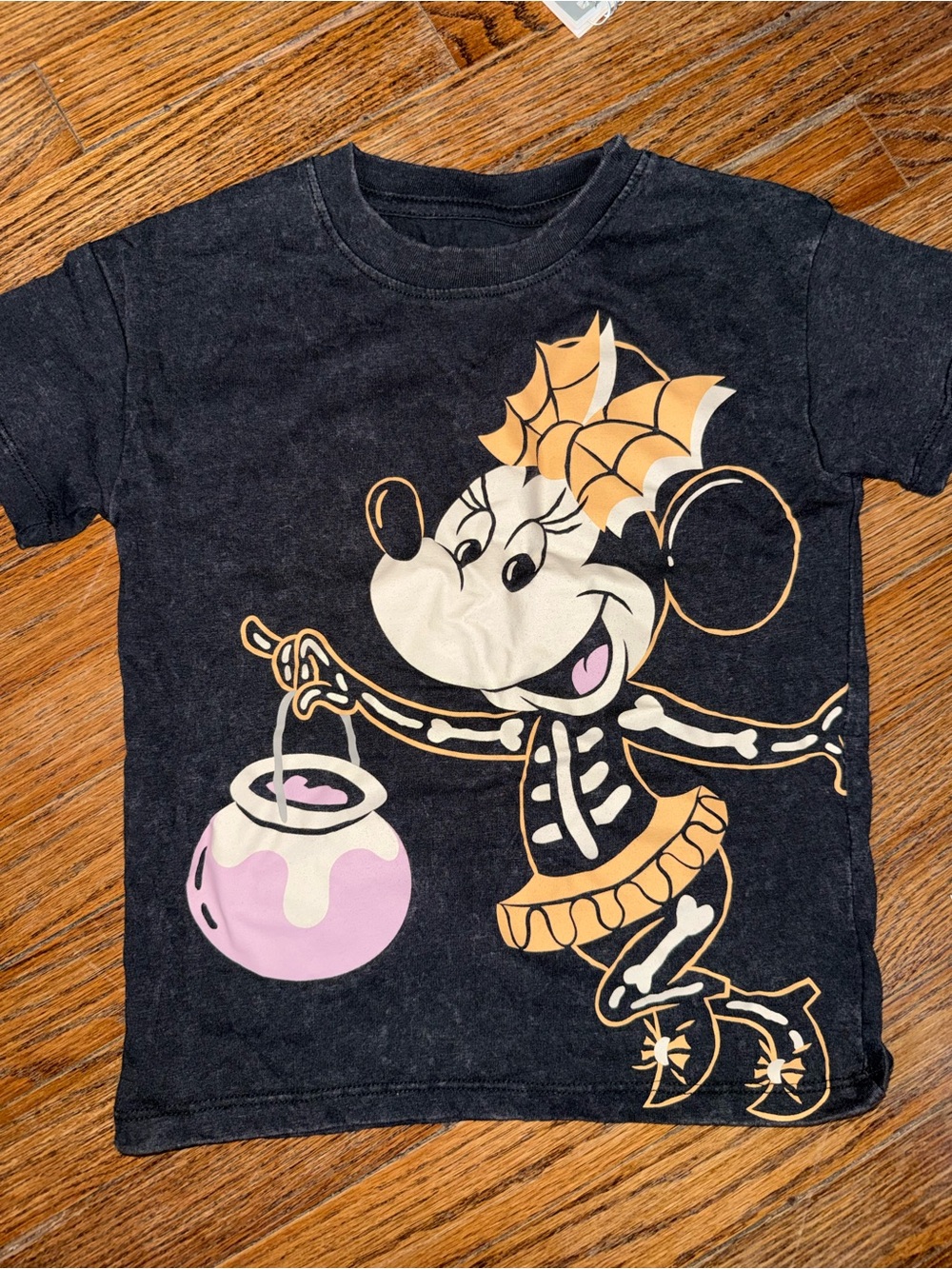 Toddler Minnie Mouse Halloween Skeleton Shirt